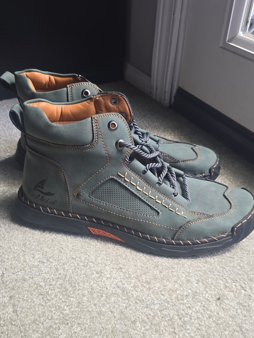 Salkin Mens Italian Leather Boots Size 47